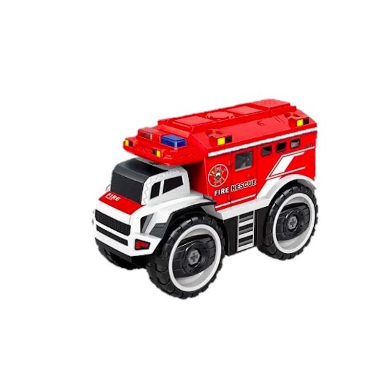 OEM - Camion De Bomberos Juguete Con Herramienta Armable Niños