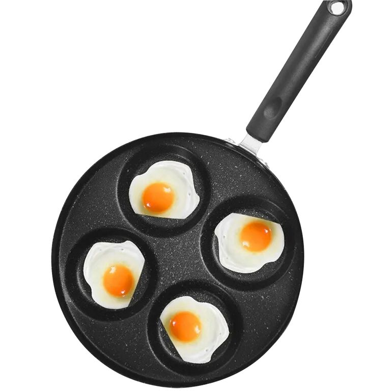 Sarten Antiadherente 4 Agujeros Huevos Pancakes Hamburguesas
