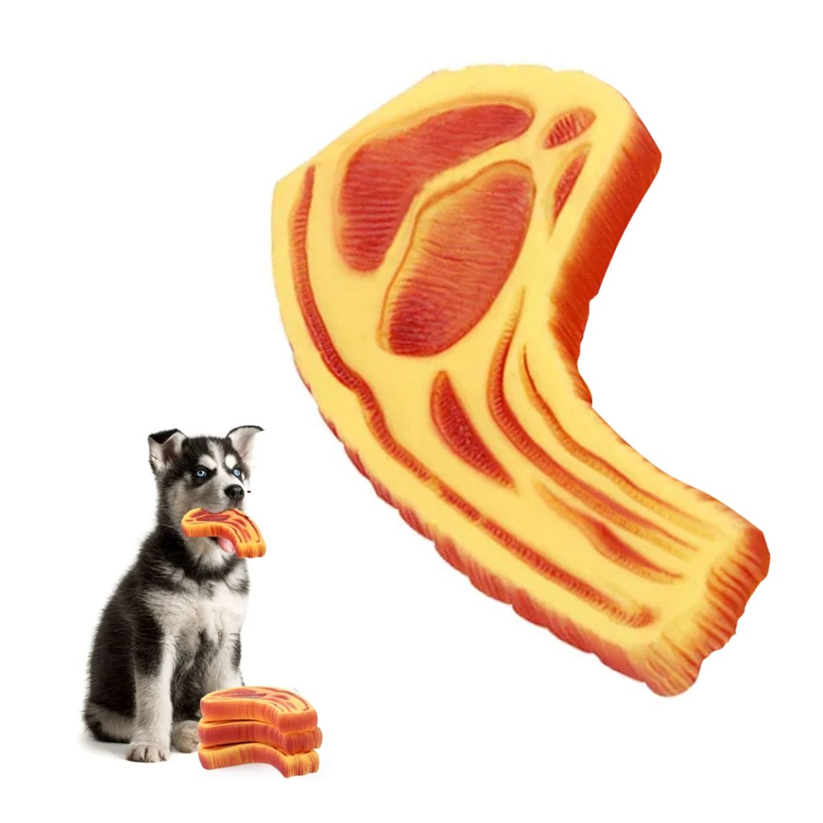 GENERICO - Juguete Chuleta Con Sonido Para Mascota Perro