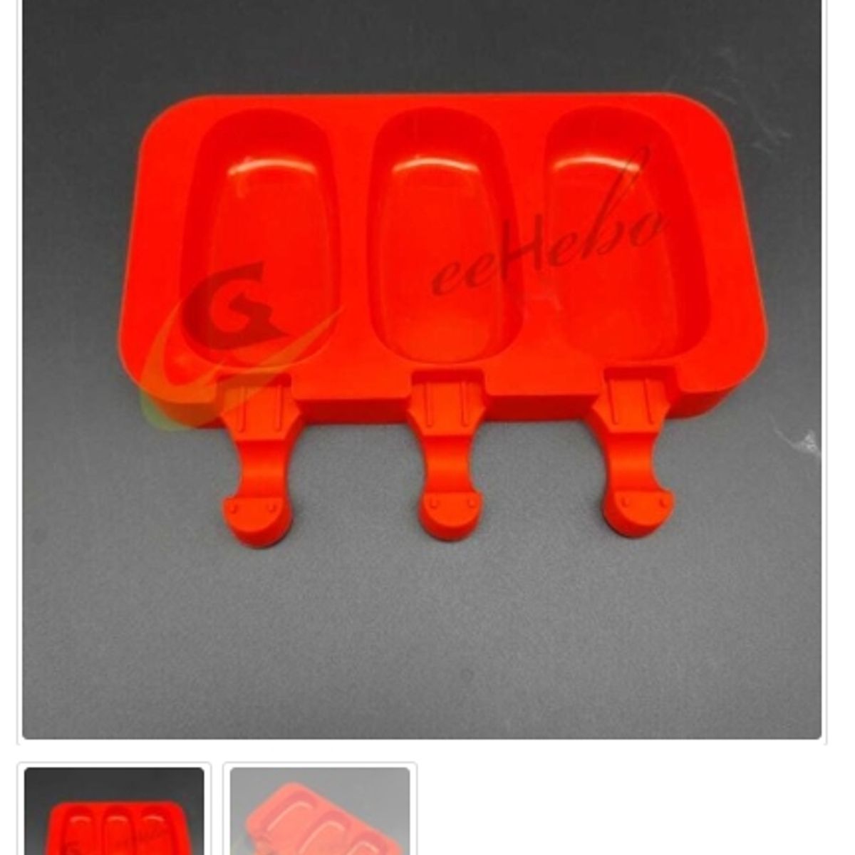 GENERICO - Molde De Silicona Molde Helados 3 Divisiones