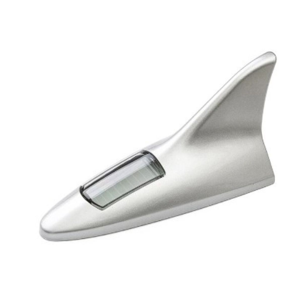 GENERICO - Antena Tipo Aleta Tiburon Foco Solar Neblinero Con Luz Led GRIS CLARO