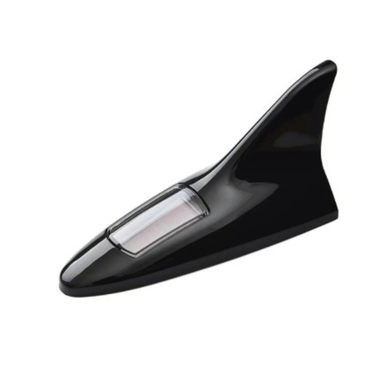 GENERICO - Antena Tipo Aleta Tiburon Foco Solar Neblinero Con Luz Led NEGRO