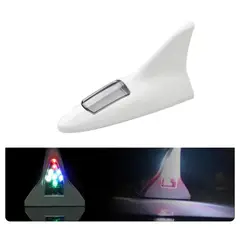 GENERICO - Antena Tipo Aleta Tiburon Foco Solar Neblinero Con Luz Led blanco