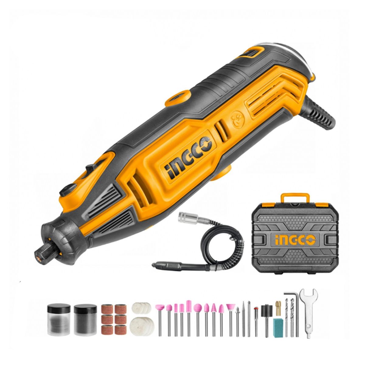 INGCO - Herramienta Rotativa Mini Torno Multiuso109 Acc 130w Ingco