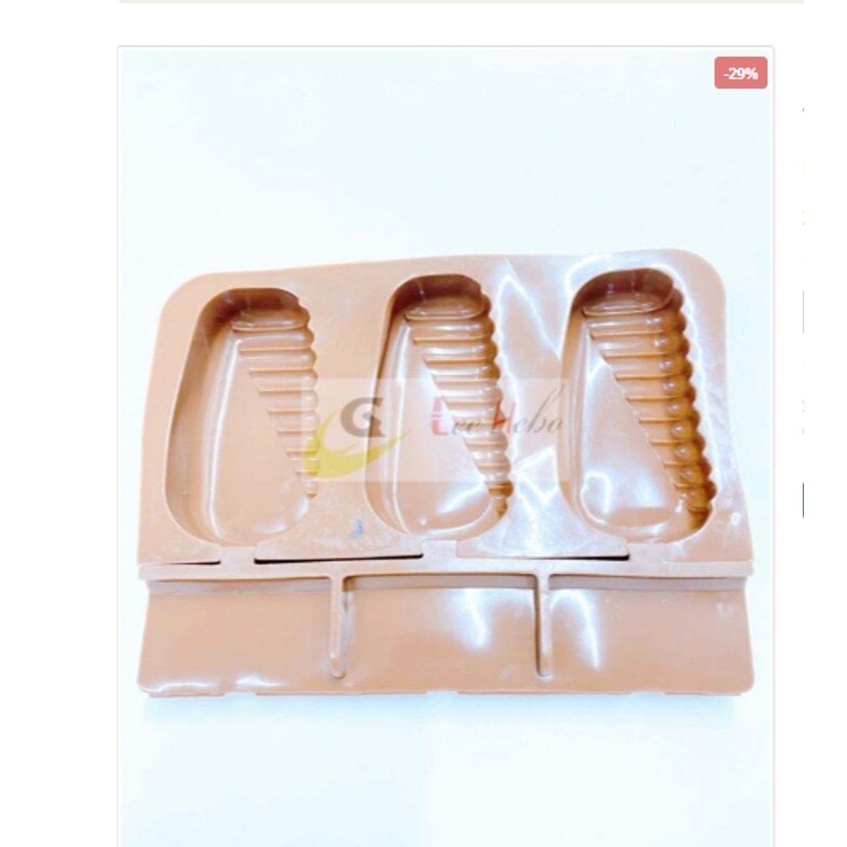 GENERICO - Molde De Silicona Molde Helados 3 Divisiones Chocolate