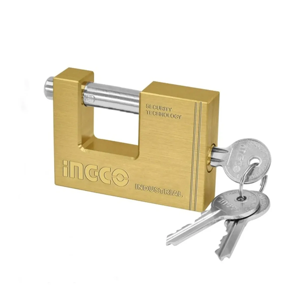 INGCO - Candado Bronce Antipalanca 80 Mm C/3 Llaves Ingco Dbbpl0802