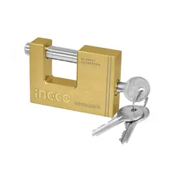 INGCO - Candado Bronce Antipalanca 80 Mm C/3 Llaves Dbbpl0802