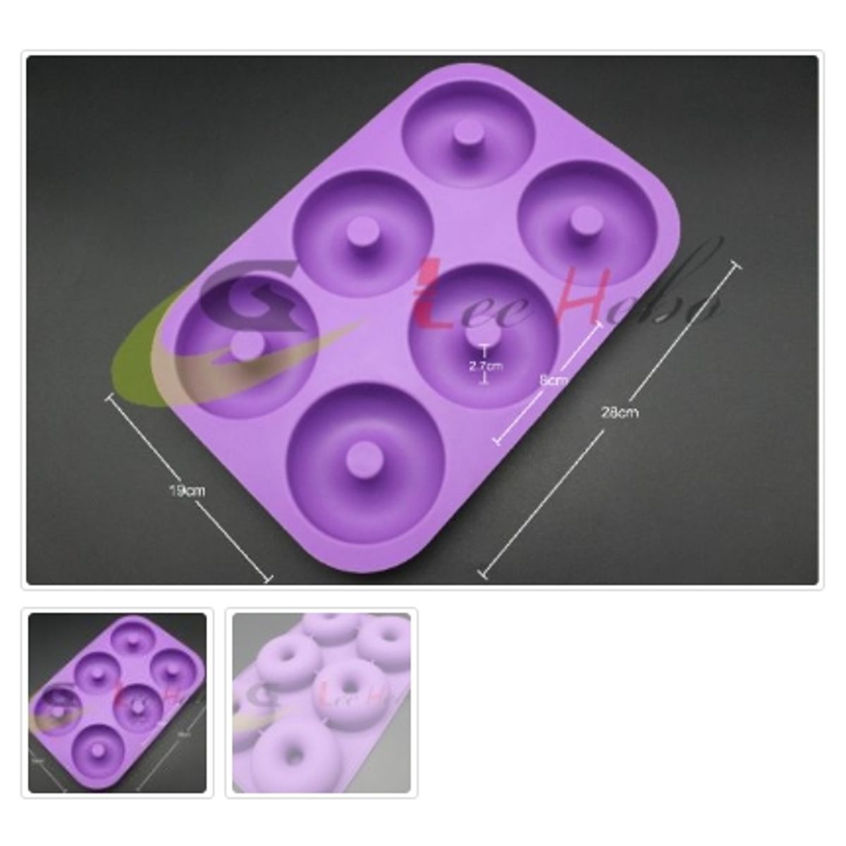 GENERICO - Molde De Silicona Molde 6 Donas Colores Surtidos