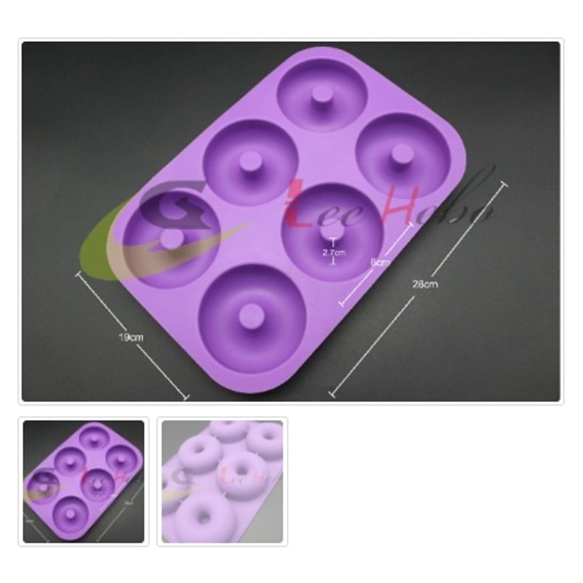 GENERICO - Molde De Silicona Molde 6 Donas Colores Surtidos