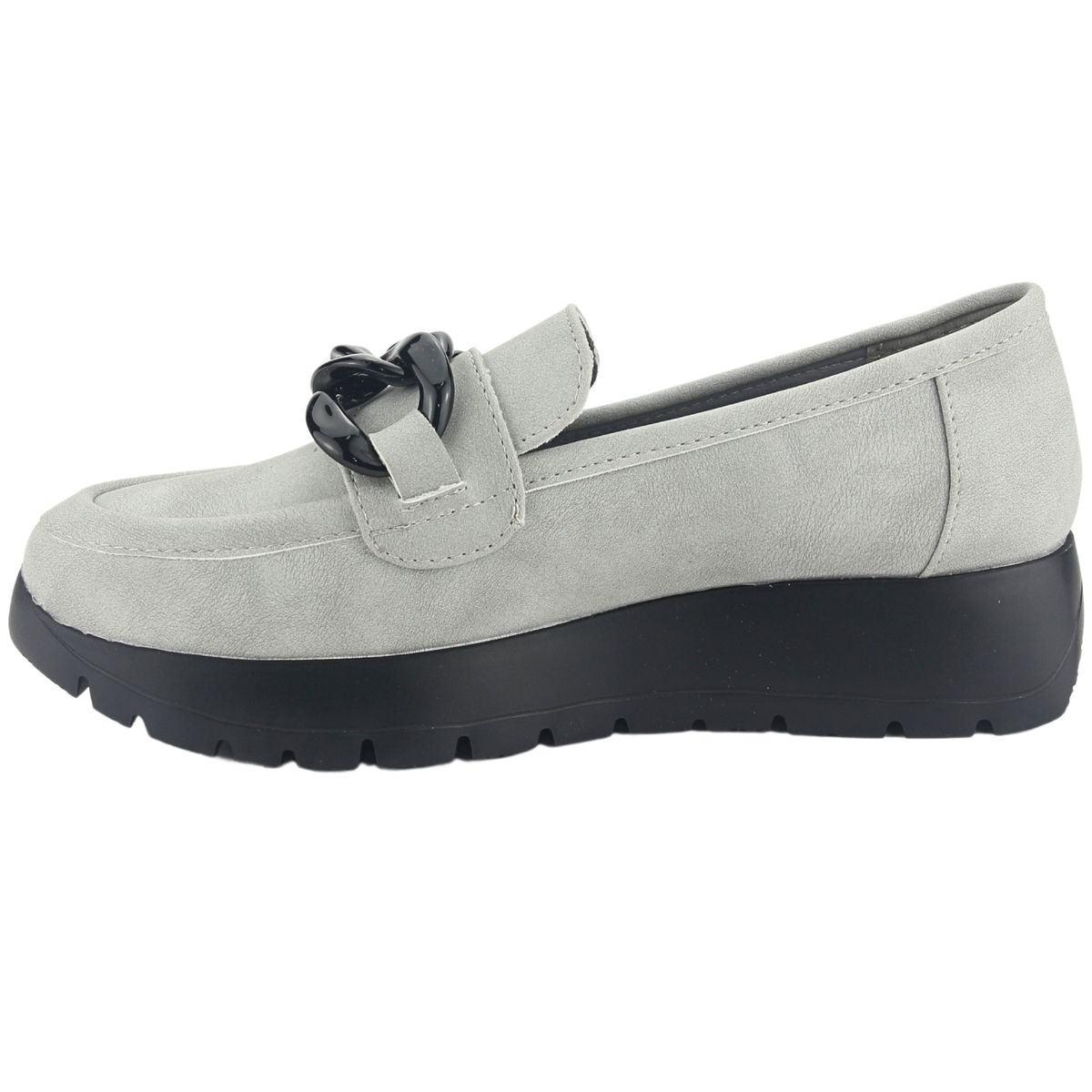 CHALADA - Mocasin Mujer Plateado Casual Chalada Wonder-1