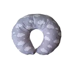 GENERICO - Cojin de lactancia estampado nubes gris