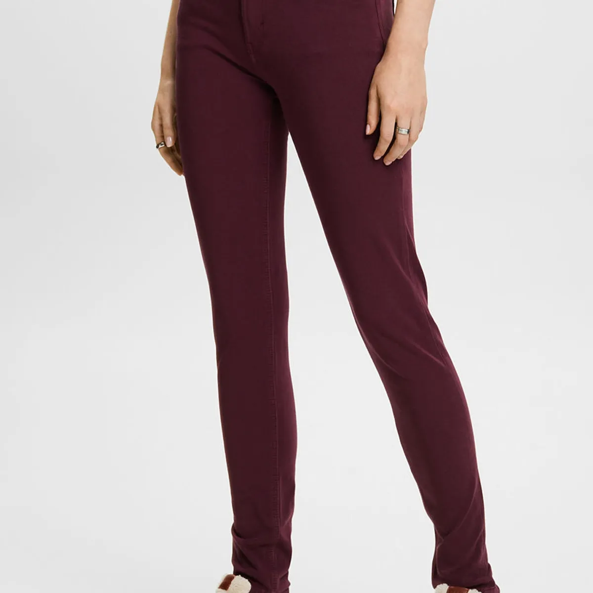 ESPRIT - Pantalón de tejido elástico corte ajustado Mujer Esprit ESPRIT