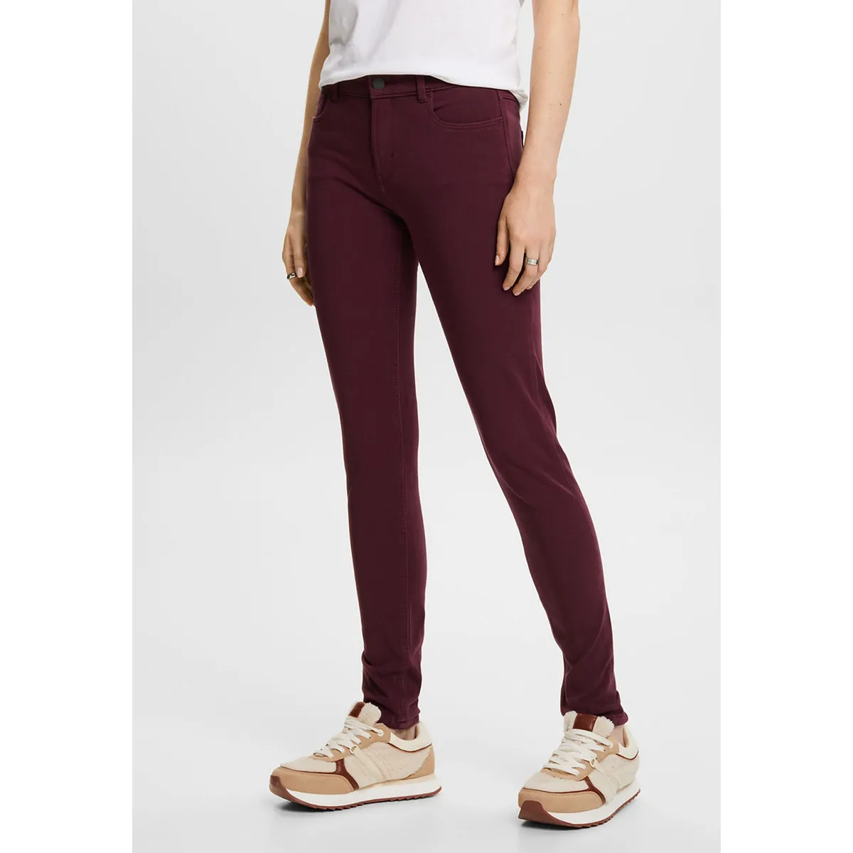 ESPRIT - Pantalón de tejido elástico corte ajustado Mujer Esprit ESPRIT