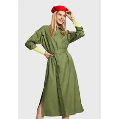 ESPRIT - Vestido Camisero Midi Mujer
