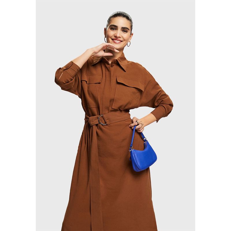 ESPRIT - Vestido Camisero Midi Oversize Mujer Esprit ESPRIT