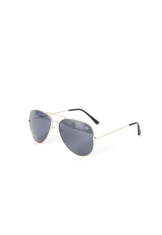 Lentes De Sol Aviador Negro Dorado Uv400
