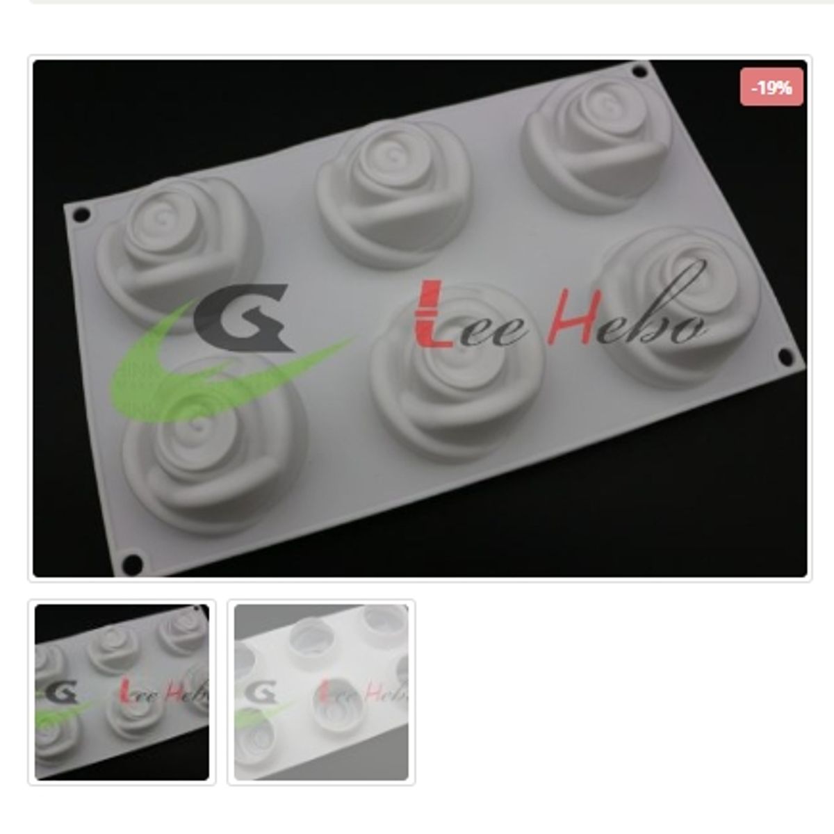 GENERICO - Molde De Silicona Molde Rosas 6 Divisiones