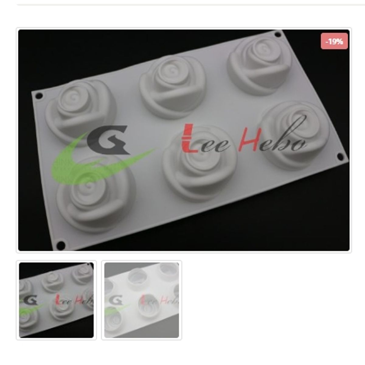 GENERICO - Molde De Silicona Molde Rosas 6 Divisiones