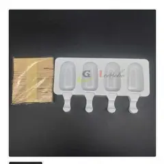 GENERICO - Molde De Silicona Molde Helado 4 Divisiones Paleta