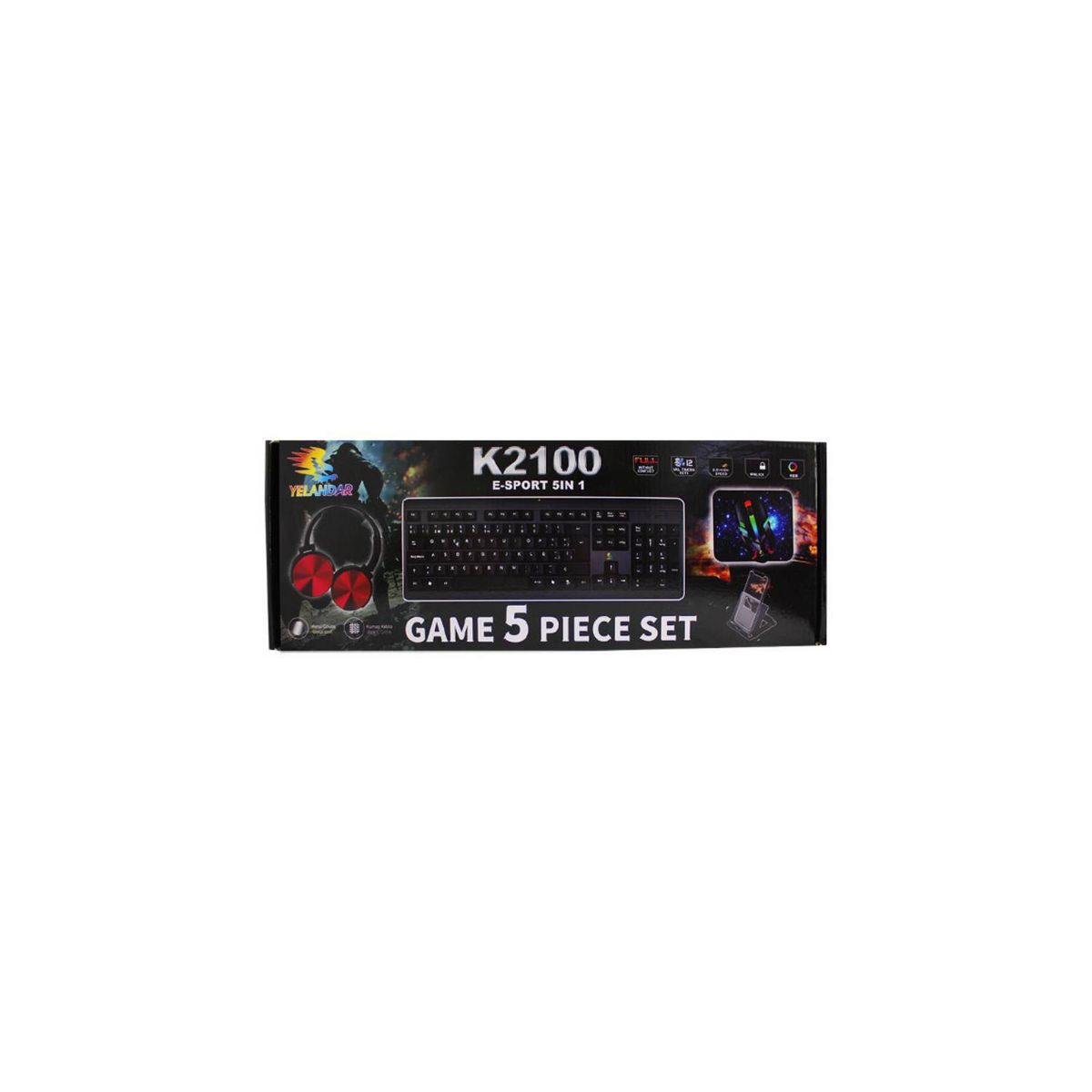 GENERICO - Kit Gamer Teclado 5 en 1 K2100