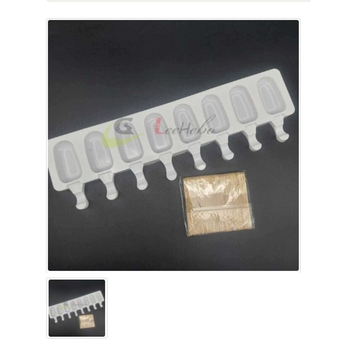 GENERICO - Molde De Silicona Molde Helado 8 Divisiones Paleta