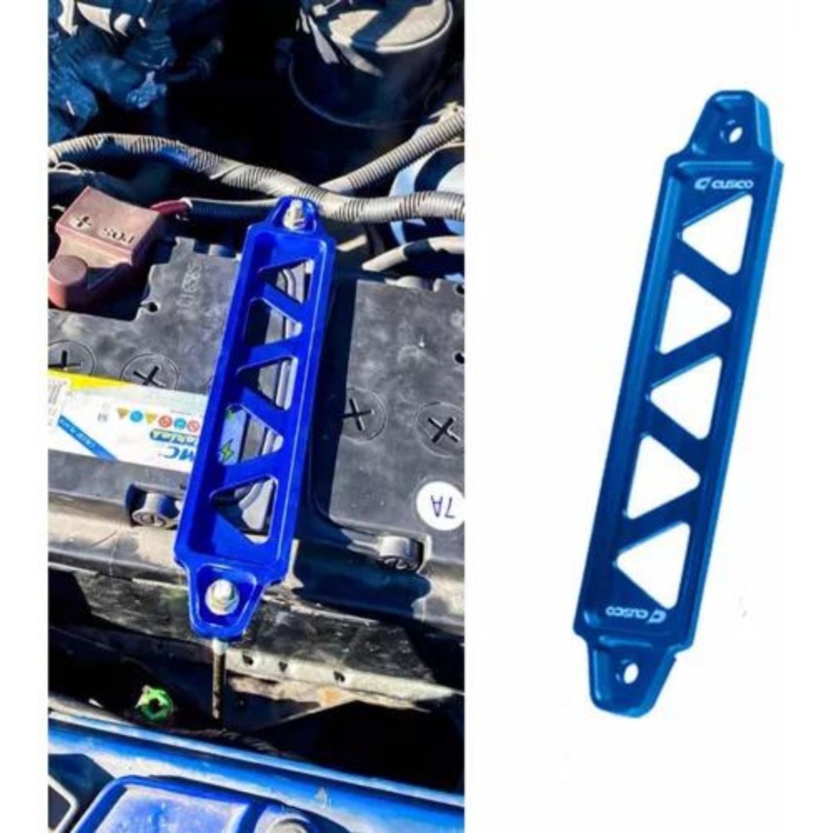 GENERICO - Sujeta Soporte De Batería Cusco Universal Tuning Auto azul