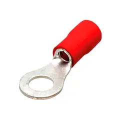 GENERICO - Terminal Ojo Aislado Rojo 22-16 AWG 6.3mm 100 Unidades