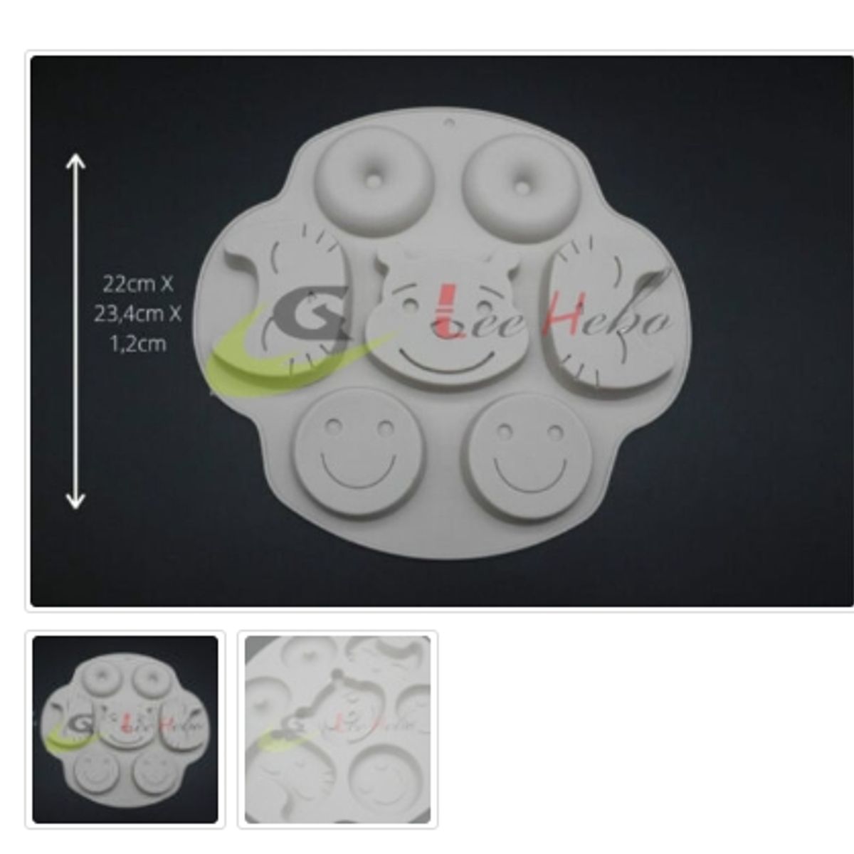 GENERICO - Molde De Silicona Molde Carita Feliz Mini Donas_