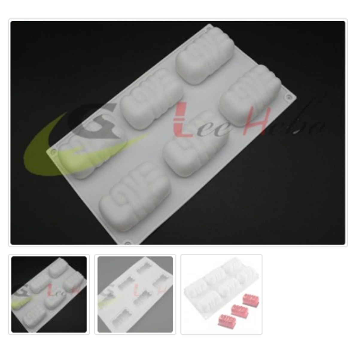 GENERICO - Molde De Silicona Molde 6 Divisiones Reposteria