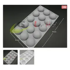 GENERICO - Molde De Silicona Molde 15 Divisiones Esfera