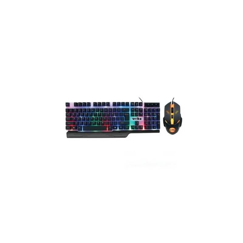GENERICO - Mouse Y Teclado Gamer Weibo Wb-550 Rgb Sensacion Mecanica