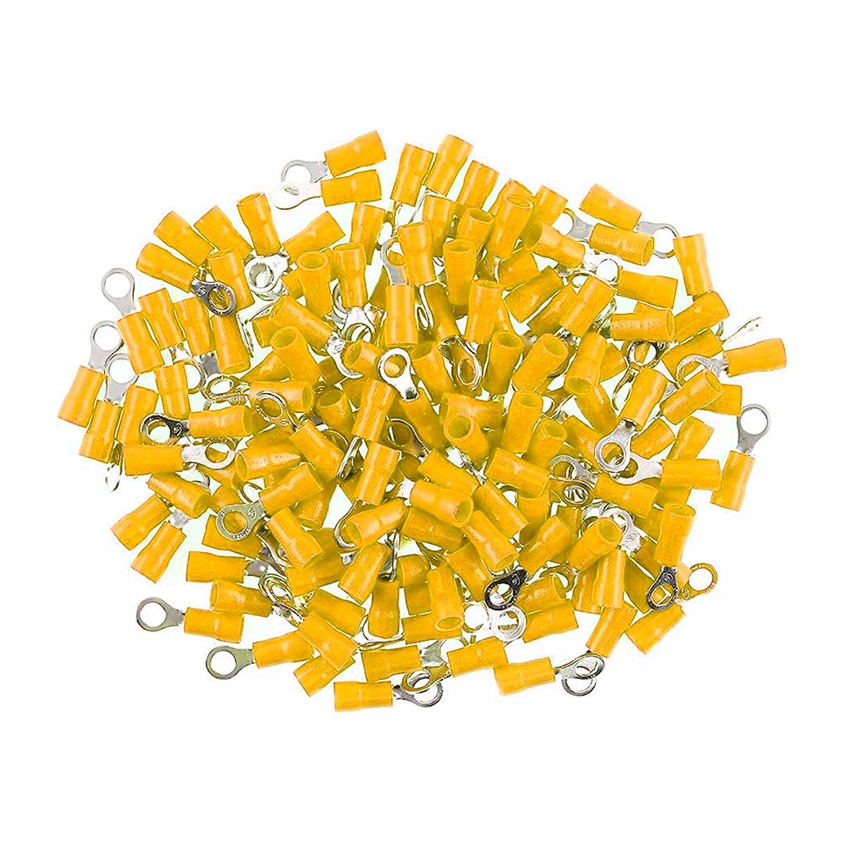 GENERICO - Terminal Ojo Aislado Amarillo 12-10 AWG 4.3mm 100 Unidades