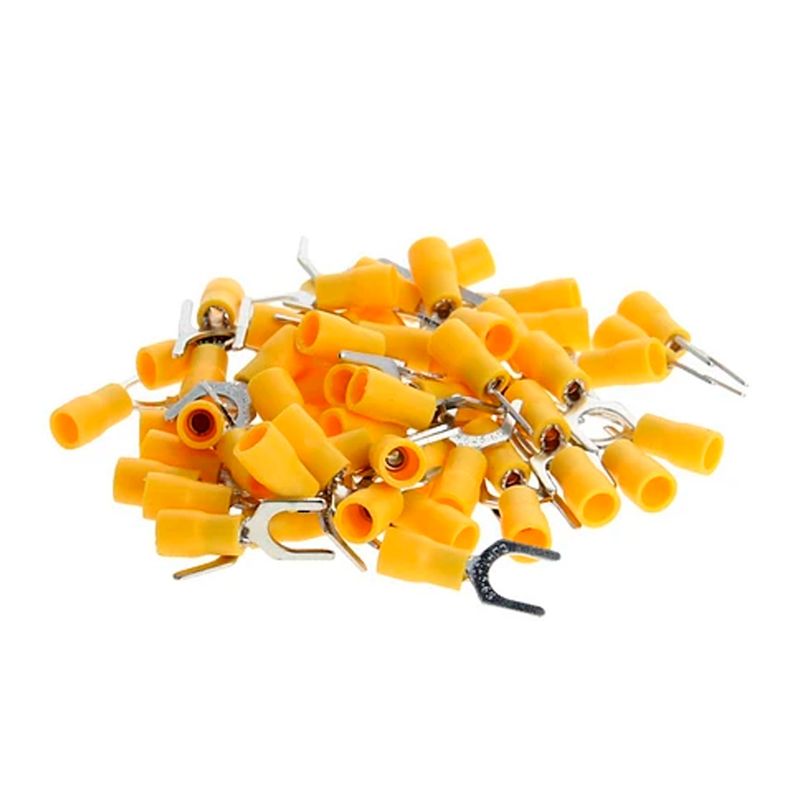 GENERICO - Terminal Horquilla 12-10 AWG 4mm Amarillo 100 Unidades