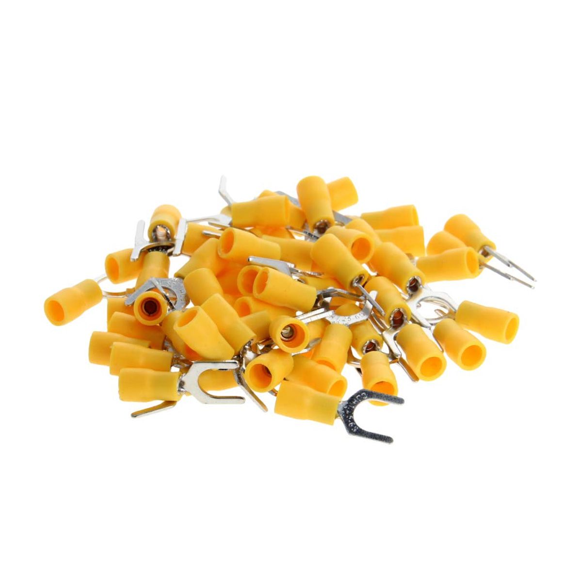 GENERICO - Terminal Horquilla 12-10 AWG 4mm Amarillo 100 Unidades