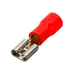 GENERICO - Terminal Hembra Aislado 22-16 AWG 4.8mm Rojo 100 Unidades