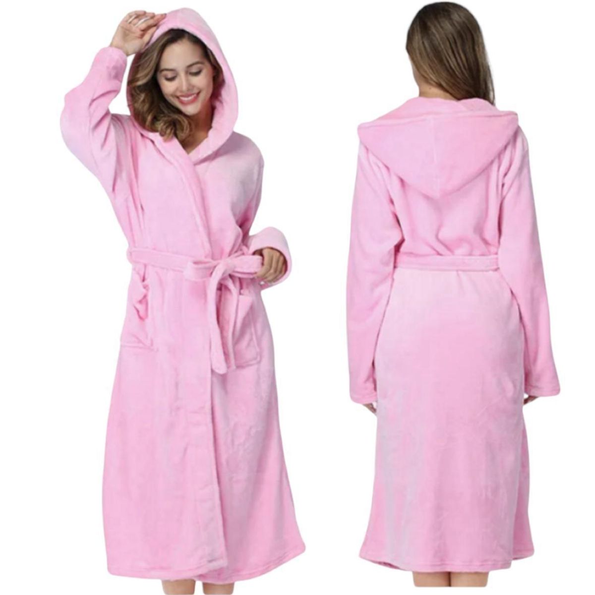 GENERICO - Bata Para Mujer Gruesa y Cálida Para Dormir OtoñoInvierno