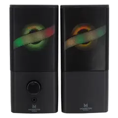 MONSTER AUDIO - Parlante Pc Gamer Led Rgb Monster Tower 2.0