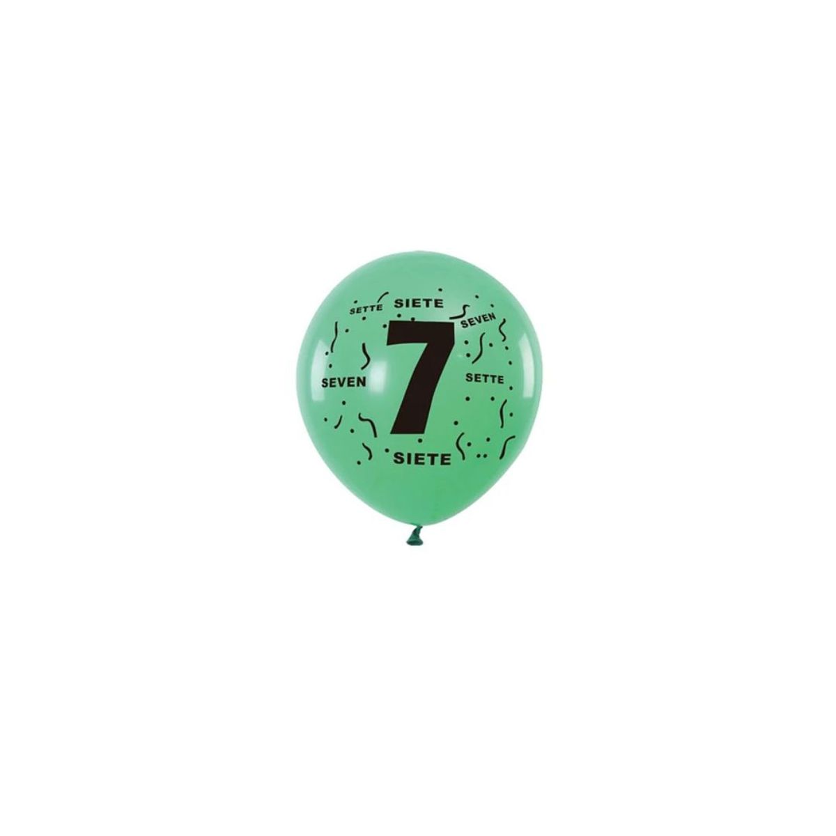 GENERICO - Globos De Latex Con Numero 7 Colores Surtidos