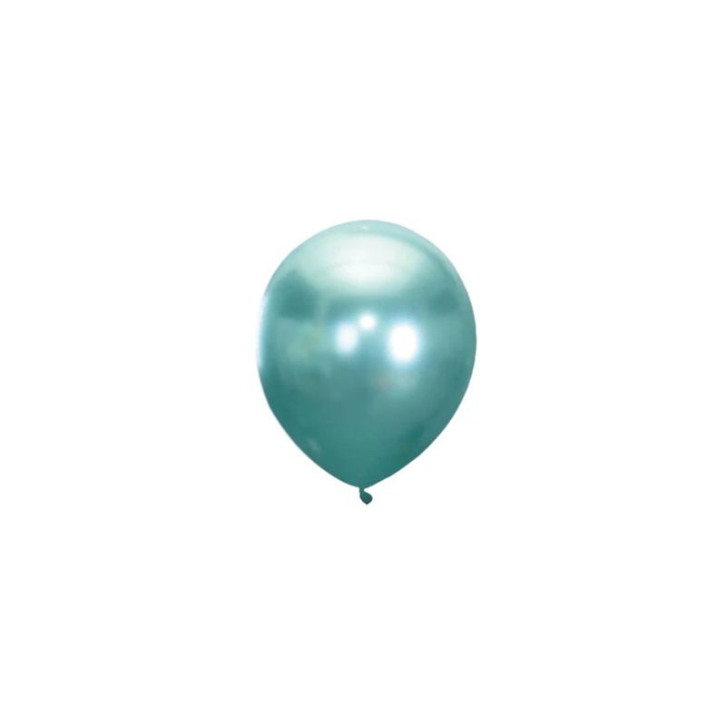 GENERICO - Globos De Latex Cromado Verde 5pcs 30cm