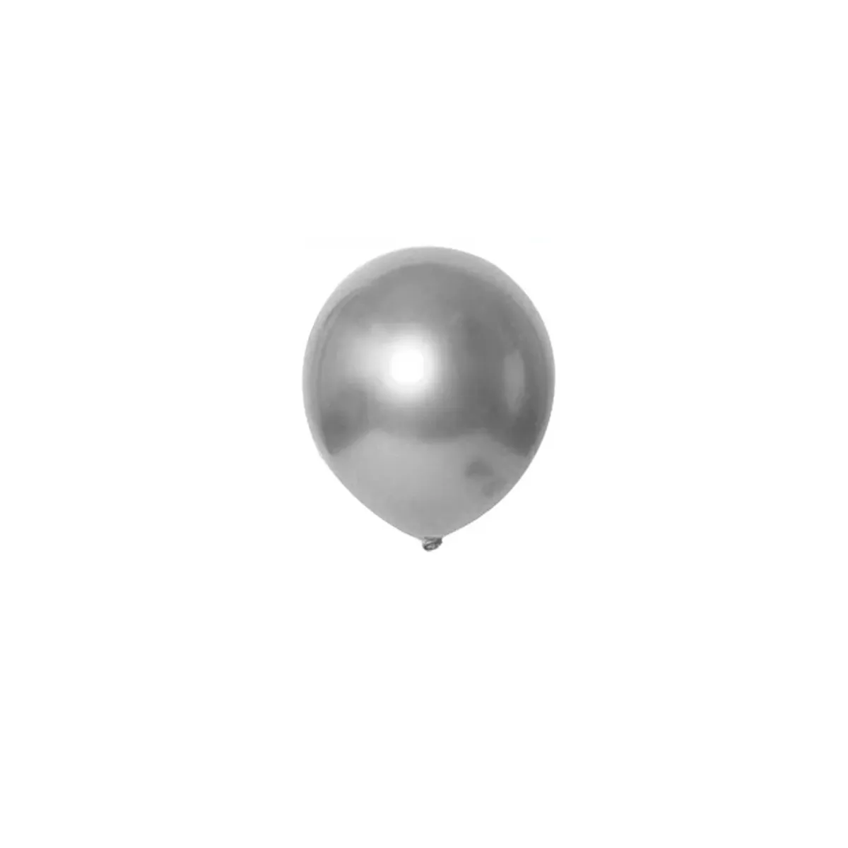 GENERICO - Globos De Latex Cromado Plata 10pcs 15cm