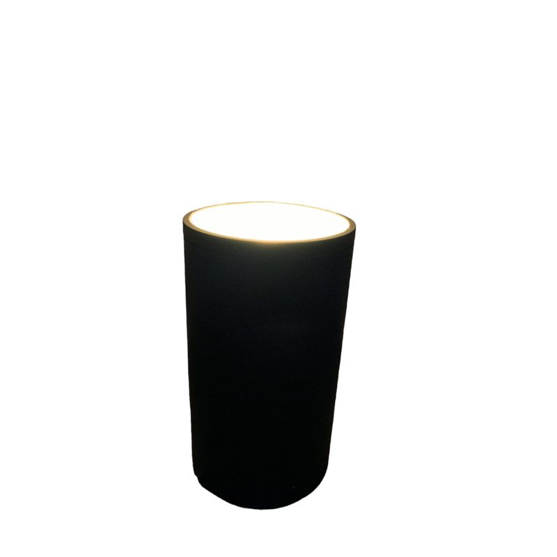 GENERICO - Foco Sobrepuesto Gu10 Muro - Techo Cilindro Negro 220v