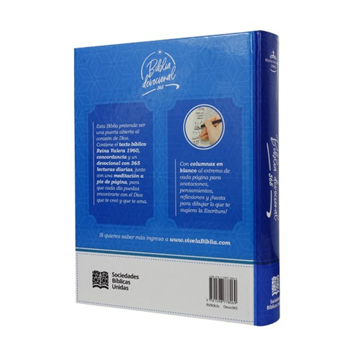 SOCIEDADES BIBLICAS UNIDAS - Biblia devocionales 365, Reina Valera 1960 tapa dura