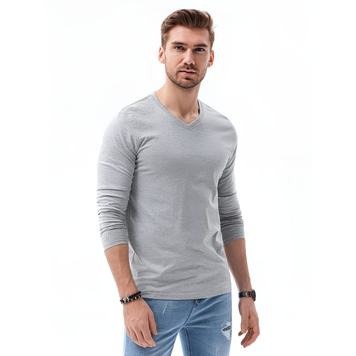 MROTTO - Polera Hombre Casual Algodon Manga Larga