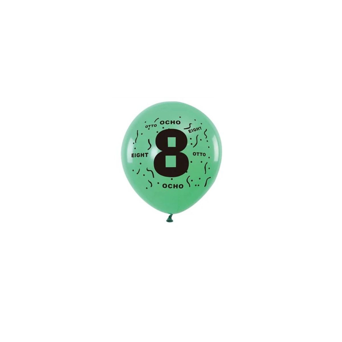 GENERICO - Globos De Latex Con Numero 8 Colores Surtidos