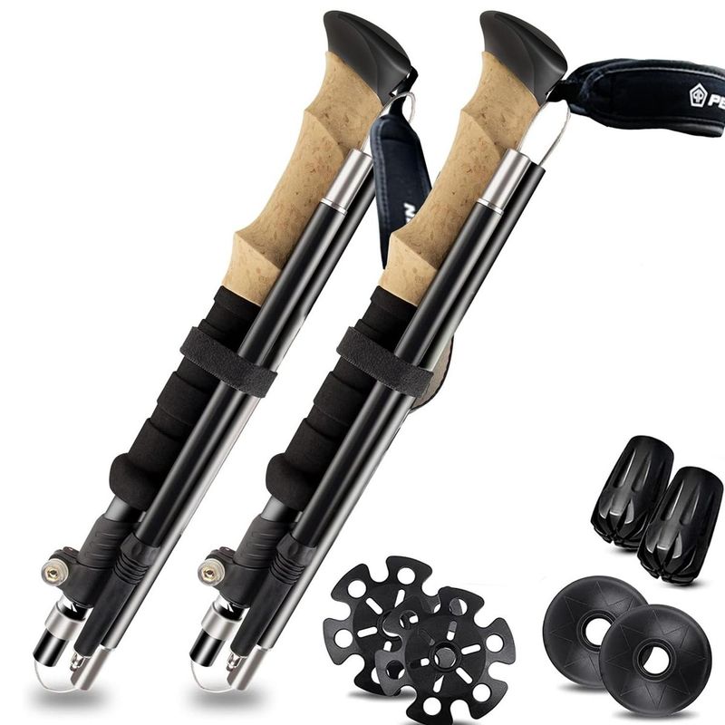PENTAGON - Bastones Trekking Ajustable Aluminio Pentagon Profesional x2