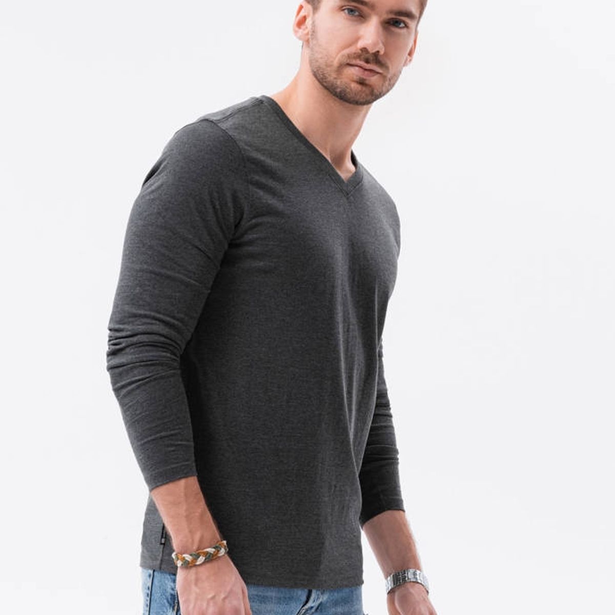 MROTTO - Polera Hombre Casual Algodon Manga Larga