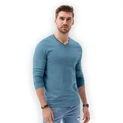 MROTTO - Polera Hombre Casual Algodon Manga Larga