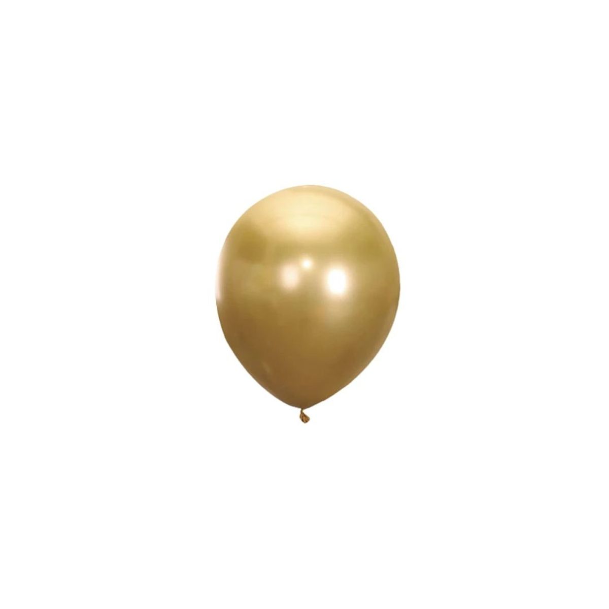GENERICO - Globos De Latex Cromado Dorado 10 Pcs 15 Cm