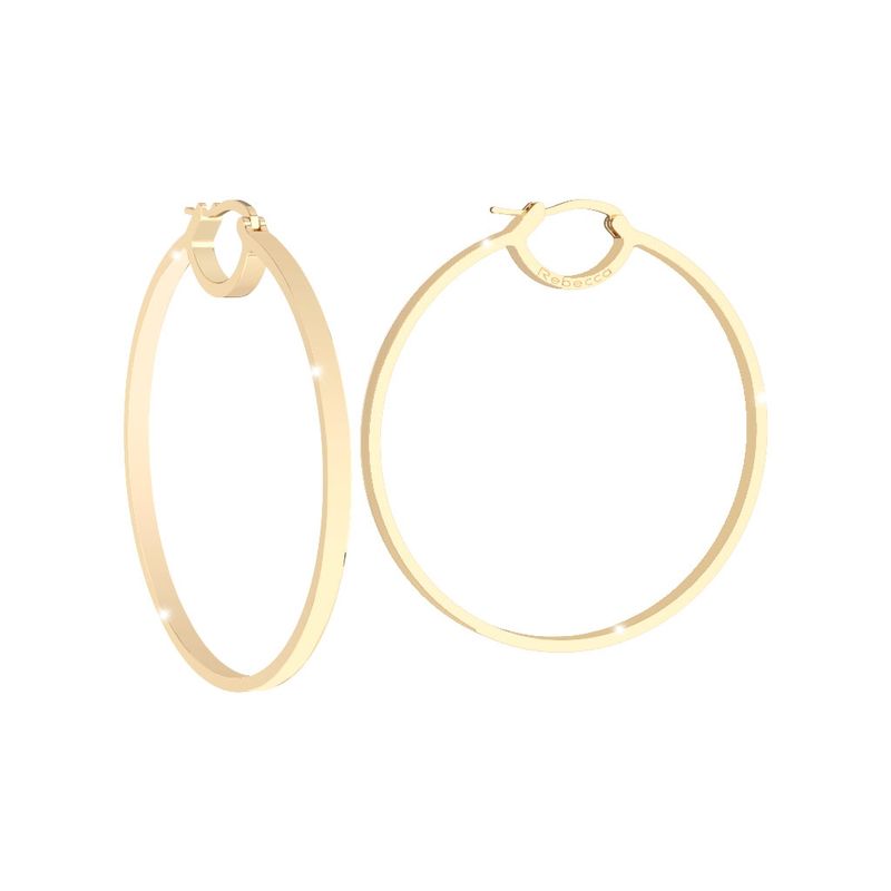 REBECCA CHILE - Aros de argolla de oro modelo Hollywood