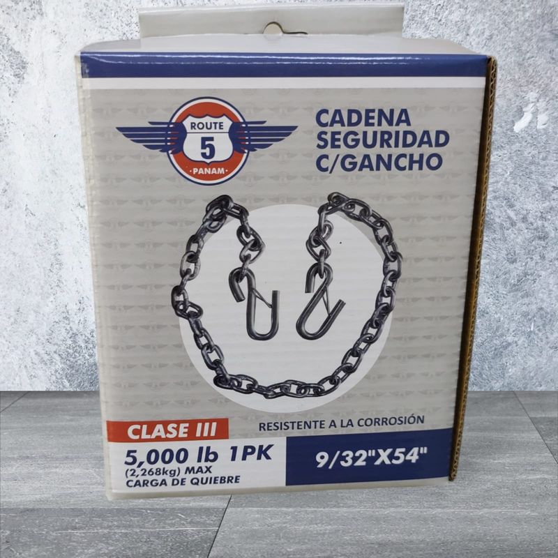 GENERICO - Cadena de Seguridad para Remolque con Gancho ROUTE 5